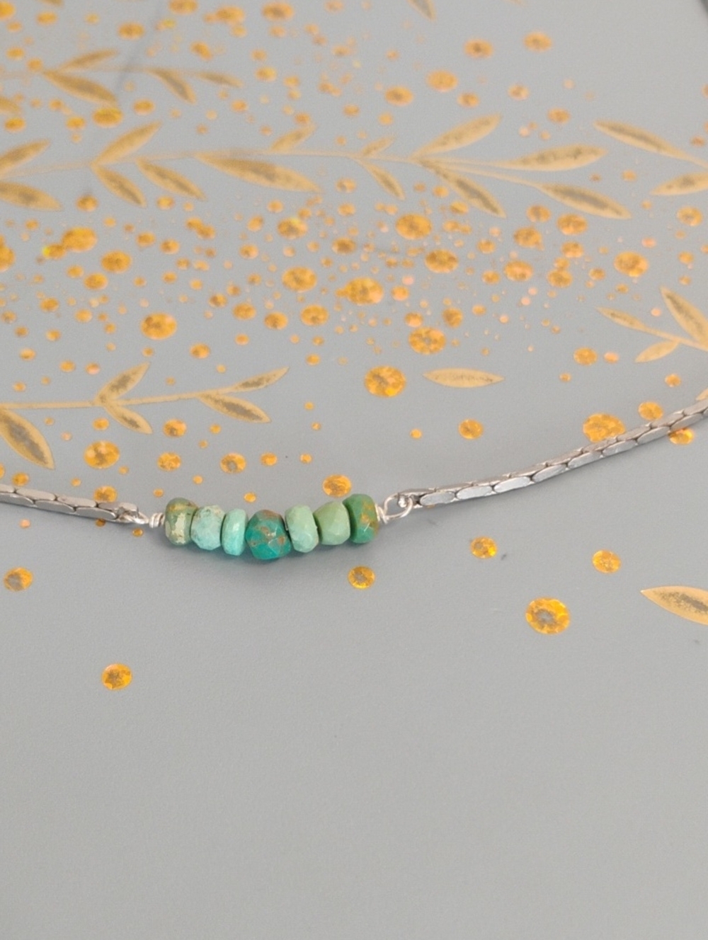 Kingman Turquoise Bar Necklace - Picture 3 of 10